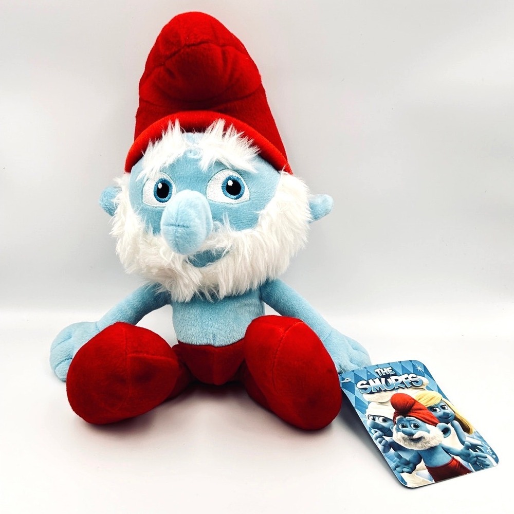 The Smurfs Papa Smurf Plush 15″ Licensed Collectible Kellytoy Stuffed Animal NWT